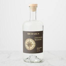 Etiqueta Para Botella De Licor Viaje a cabaña de aventuras Despedida de soltero C