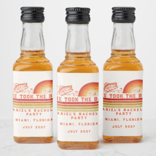 Etiqueta Para Botella De Licor Viaje de fin de semana con tema de pesca Despedida