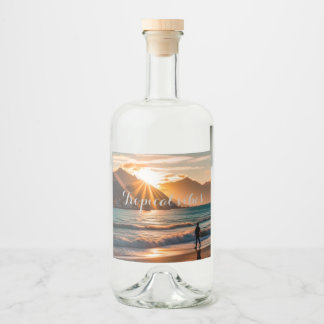 Etiqueta Para Botella De Licor Vibes tropicales