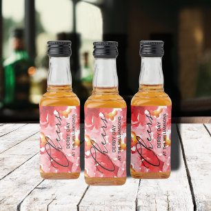 Etiqueta Para Botella De Licor Watercolor Floral Derby Day Mini