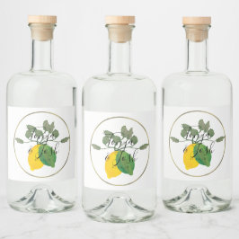 Etiqueta Para Botella De Licor Watercolor Limoncillo Lime Lemon