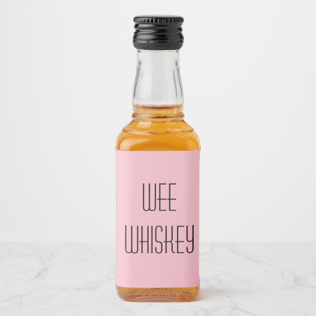 Etiqueta Para Botella De Licor Wee Whiskey (Anverso)