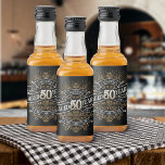 Etiqueta Para Botella De Licor Whiskey Vintage Mens 50th Birthday<br><div class="desc">Celebrate the big 5-0 with style and humor with this vintage whiskey label-inspired birthday design. The black, gold, and white typography is ornate and elegant, giving it a classic retro vintage feel. Perfect for man (or woman!) in your life who loves their scotch, spirits, bourbon, and other liquor drinks. Features...</div>
