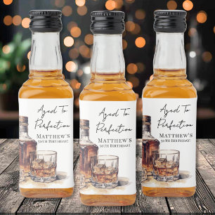 Etiqueta Para Botella De Licor Whisky Envejecido a la Perfección Fiesta de Cumple