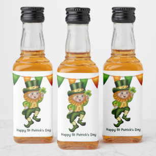 Etiqueta Para Botella De Licor Whisky irlandés Leprechaun St Patrick's Day fiesta