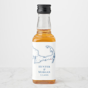 Etiqueta Para Botella De Licor Wychmere Harwich Port MAMÁES Boda Nip