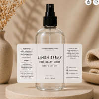 Etiqueta para botella de spray de lino de 4oz