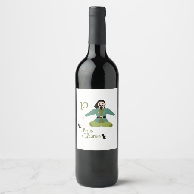 Etiqueta Para Botella De Vino 10 Lords A-Salaping (Anverso)