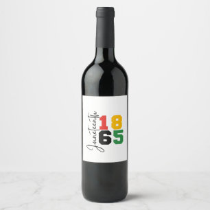 Etiqueta Para Botella De Vino 18 de junio de 1865 El verdadero Día de la Indepen