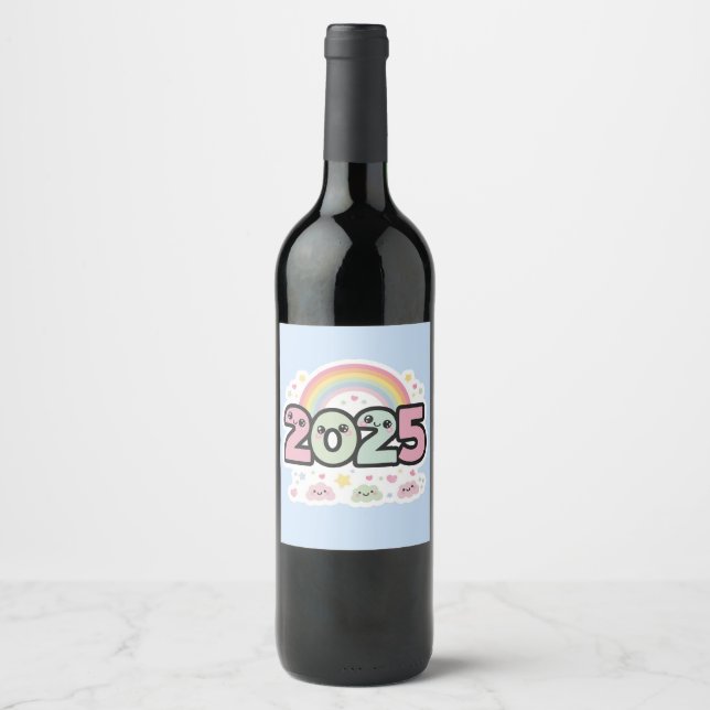 ETIQUETA PARA BOTELLA DE VINO "2025 (Anverso)