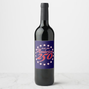 Etiqueta Para Botella De Vino 250.º Aniversario de América