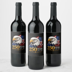 Etiqueta Para Botella De Vino 250 años América 250 Aniversario Patriótico EEUU