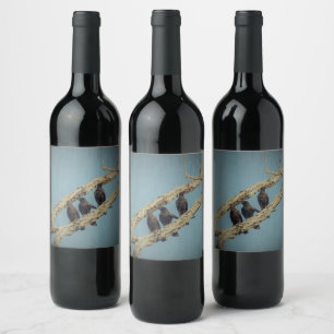 Etiqueta Para Botella De Vino 3 Crows Wine Label