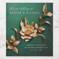 3.d boda personalizado de flores metálicas
