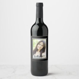 Etiqueta Para Botella De Vino 40.ª foto en blanco negro