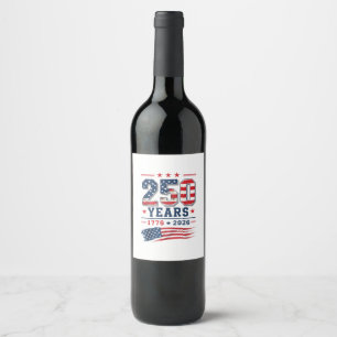 Etiqueta Para Botella De Vino 4 de julio América bandera de EE. UU. Patriótico 2