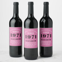 50.º cumpleaños 1971 Negro rosa para su personalid