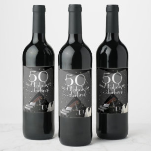 Etiqueta Para Botella De Vino 50 y Fabulous Darling