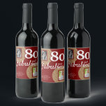 Etiqueta Para Botella De Vino 80 y Fabulous Gold Purpurina 2 Photo 80th Birthday<br><div class="desc">80 y Fabulous Gold Purpurina 2 Photo 80th Birthday Wine Label. Añade tus fotos - puedes usar una foto antigua y nueva. Añade tu nombre y edad.</div>