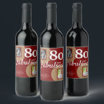 Etiqueta Para Botella De Vino 80 y Fabulous Gold Purpurina 2 Photo 80th Birthday<br><div class="desc">80 y Fabulous Gold Purpurina 2 Photo 80th Birthday Wine Label. Añade tus fotos - puedes usar una foto antigua y nueva. Añade tu nombre y edad.</div>