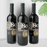 Etiqueta Para Botella De Vino 80 y Fabulous Gold Purpurina 2 Photo 80th Birthday<br><div class="desc">80 y Fabulous Gold Purpurina 2 Photo 80th Birthday Wine Label. Añade tus fotos - puedes usar una foto antigua y nueva. Añade tu nombre y edad.</div>