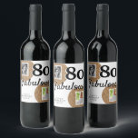 Etiqueta Para Botella De Vino 80 y Fabulous Gold Purpurina 2 Photo 80th Birthday<br><div class="desc">80 y Fabulous Gold Purpurina 2 Photo 80th Birthday Wine Label. Añade tus fotos - puedes usar una foto antigua y nueva. Añade tu nombre y edad.</div>