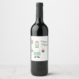 Etiqueta Para Botella De Vino 8 criadas a la leche