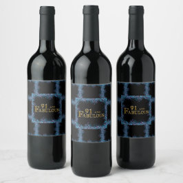 Etiqueta Para Botella De Vino 91 cumpleaños