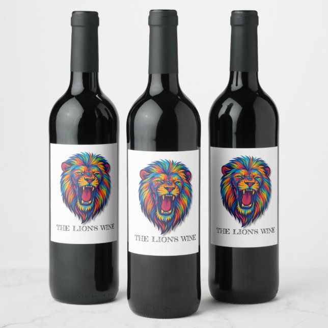 Etiqueta Para Botella De Vino A PAINTED LION   Wine Label  (Botellas)