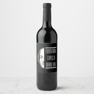Etiqueta Para Botella De Vino A Todos Les Encanta Un Niño Bardo Shakespeare Thes