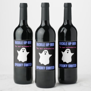 Etiqueta Para Botella De Vino Abróchate Boo Acabas de Activar Mi Interruptor Esp