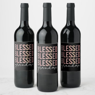 Etiqueta Para Botella De Vino Abuela bendita Regalos para la abuela