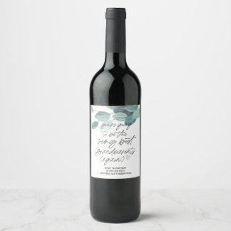 Etiqueta Para Botella De Vino Abuelos de nuevo Recién nacido de Invitación de em