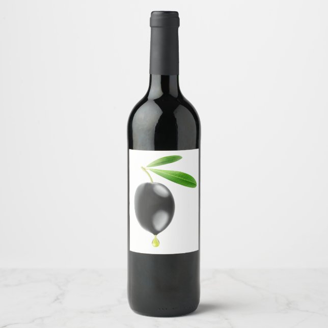 Etiqueta Para Botella De Vino Aceite de oliva (Anverso)