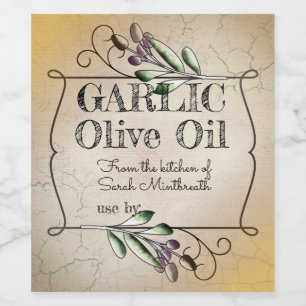 Etiqueta Para Botella De Vino Aceite de oliva casero Toscana vintage enlatador c