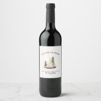 Acogedor Invierno Deseos De Vino De Madera Blanca 