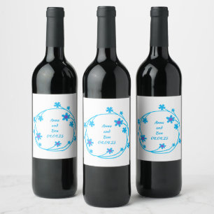 Etiqueta Para Botella De Vino Acogida Boda Ensayo de vino Elegante