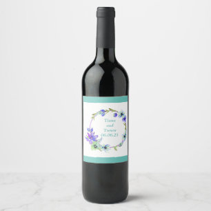 Etiqueta Para Botella De Vino Acogida Boda Ensayo de vino Elegante