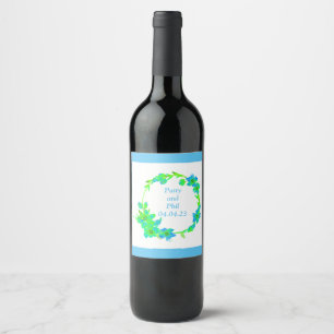 Etiqueta Para Botella De Vino Acogida Boda Ensayo de vino Elegante