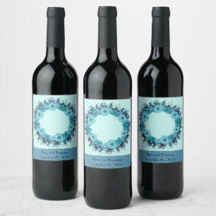 Etiqueta Para Botella De Vino Acogida Boda Ensayo de vino Elegante