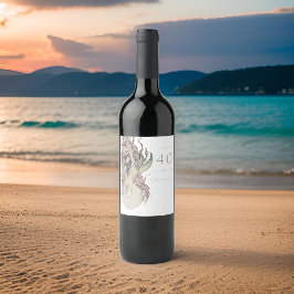 Etiqueta Para Botella De Vino Acuarela Adulta Sexy Mermaid CUALQUIER fiesta de c