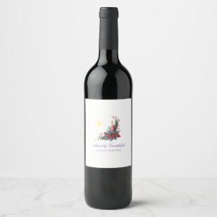 Etiqueta Para Botella De Vino Adviento a la Luz de las Velas Ministerio de Mujer