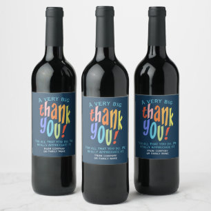 Etiqueta Para Botella De Vino Agradecimiento