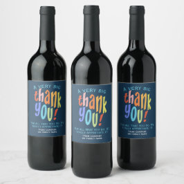 Etiqueta Para Botella De Vino Agradecimiento de Gracias
