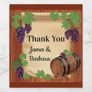 Etiqueta Para Botella De Vino Agradecimiento Personalizado