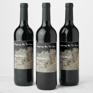 Etiqueta Para Botella De Vino Agradecimientos neutrales por la foto de un chico