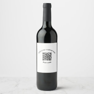 Etiqueta Para Botella De Vino Agrega tu texto personalizado código QR de negocio