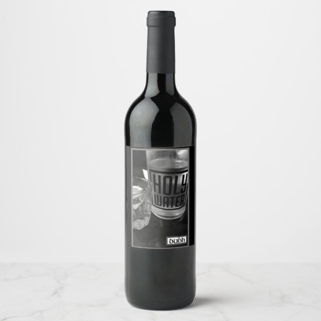 Etiqueta Para Botella De Vino Agua Santa (Anverso)