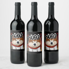 ETIQUETA PARA BOTELLA DE VINO AKITA