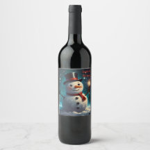 Alegre Invitación a la fiesta de Snowman - Tarjeta